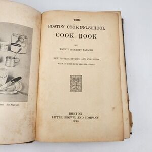 1925 The Boston Cooking-School Cook Book Fannie Merritt Farmer Antique Vintage